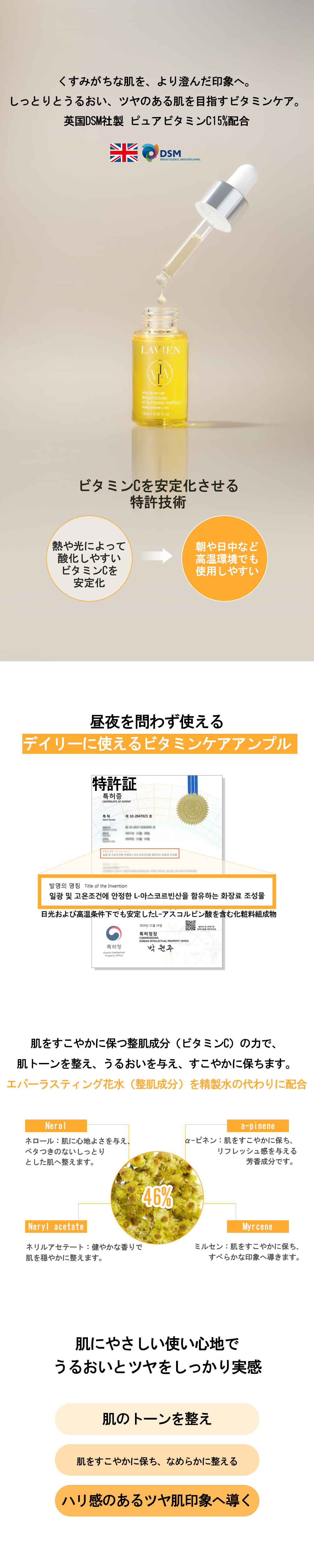 LAVIEN ビタCグロウライン ブライトニングビタトーニングアンプル